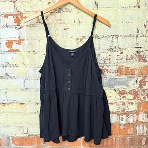 Torrid Black Button-Front Camisole